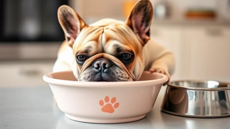 french bulldog dining bowls