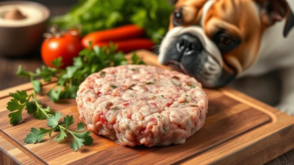 raw turkey patty meal
